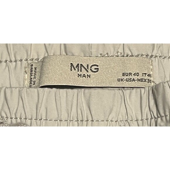 MNG MAN By Mango Beige Drawstring Pants EUR 40 Relaxed Fit Streetwear - Picture 4 of 5